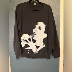 Black Graphic Women Sweatshirt